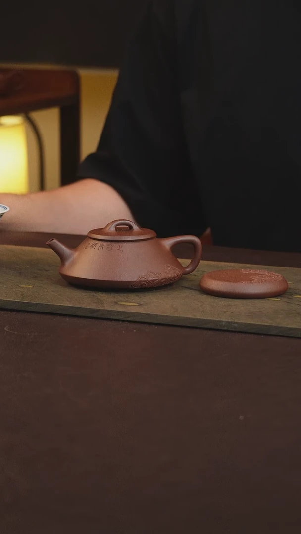 茶壶紫泥复刻桑丽【吉昌瓢】紫泥 一壶一盖置