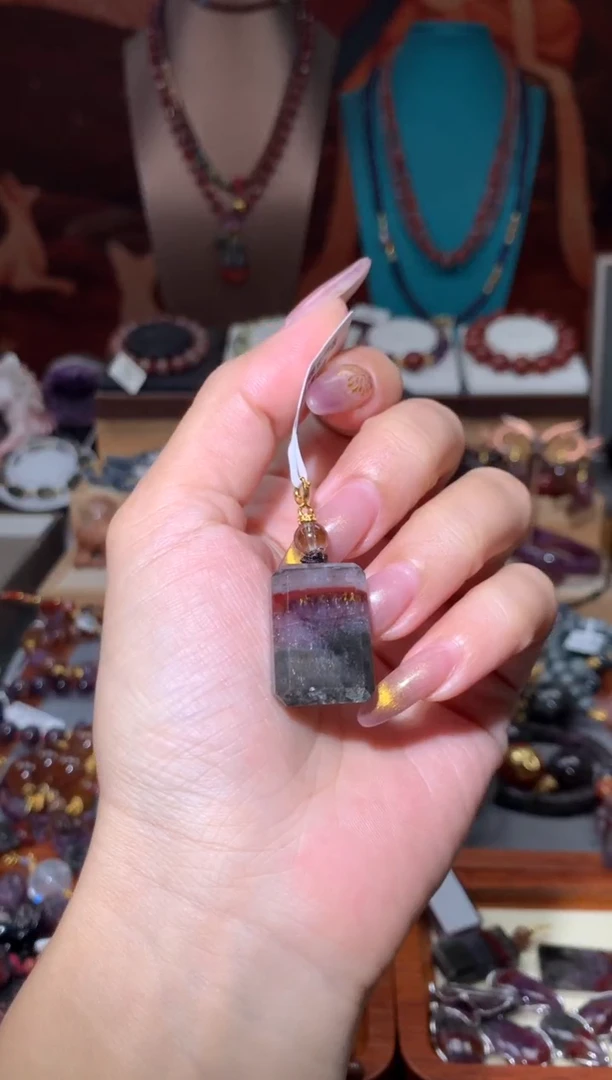 未镶嵌珠宝半成品水晶极光无事牌