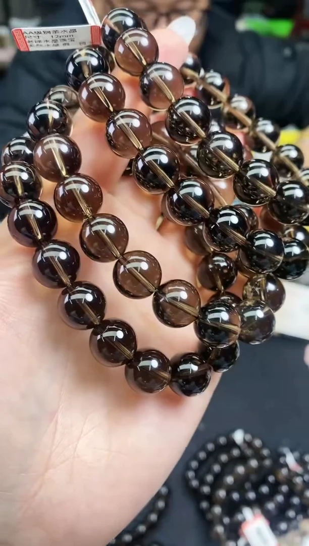 【闪购商品】水晶手串未镶嵌12m 茶水晶手串 98一条