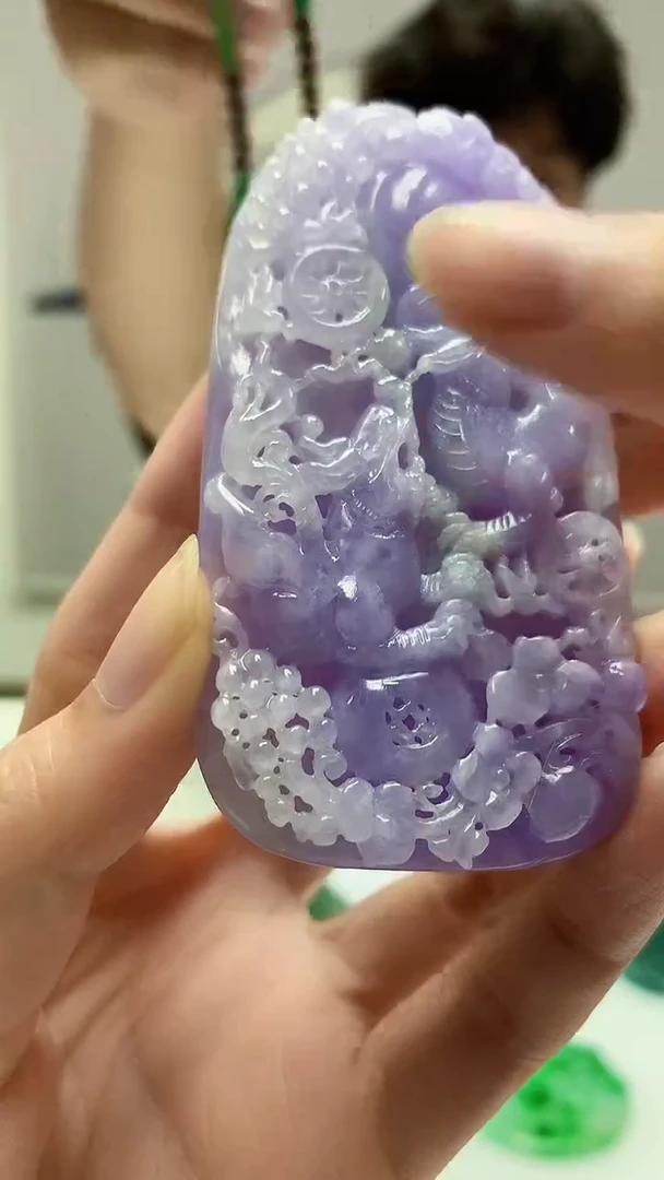 【闪购商品】定制翡翠未镶嵌4688zm-毛货赠珠链麒麟206