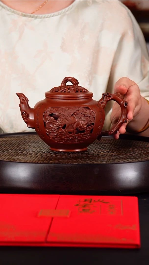 茶壶紫砂程辉 梅鹊同春70 底槽清 555毫升