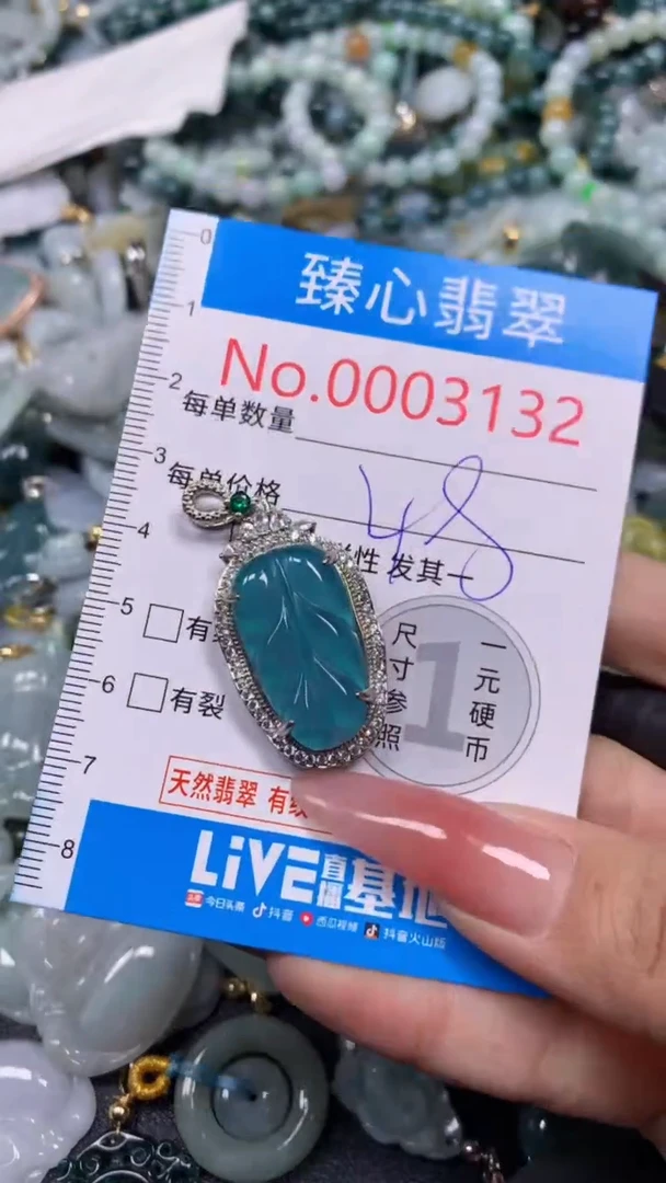 【闪购商品】翡翠颈饰未镶嵌含绳0003132