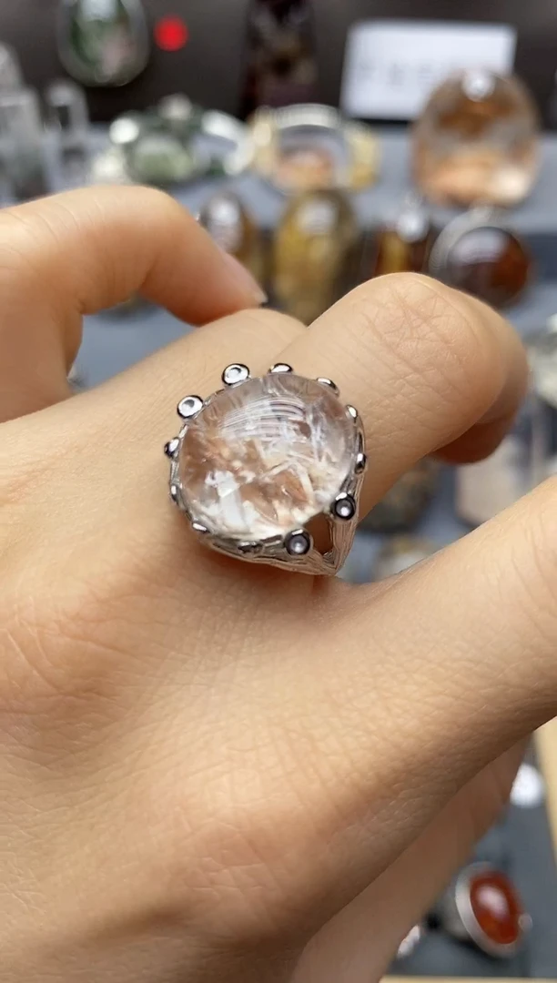 水晶珠宝半成品银S925镶嵌定制定制