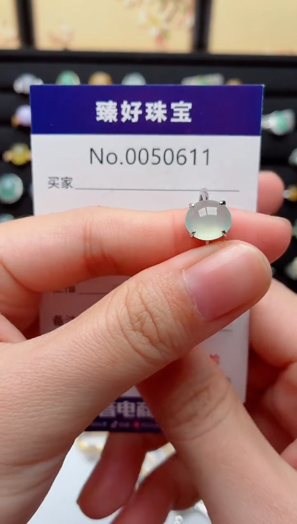 银S925镶嵌戒指翡翠.
