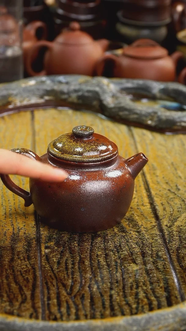 茶壶紫砂零化工釉，天然灰落