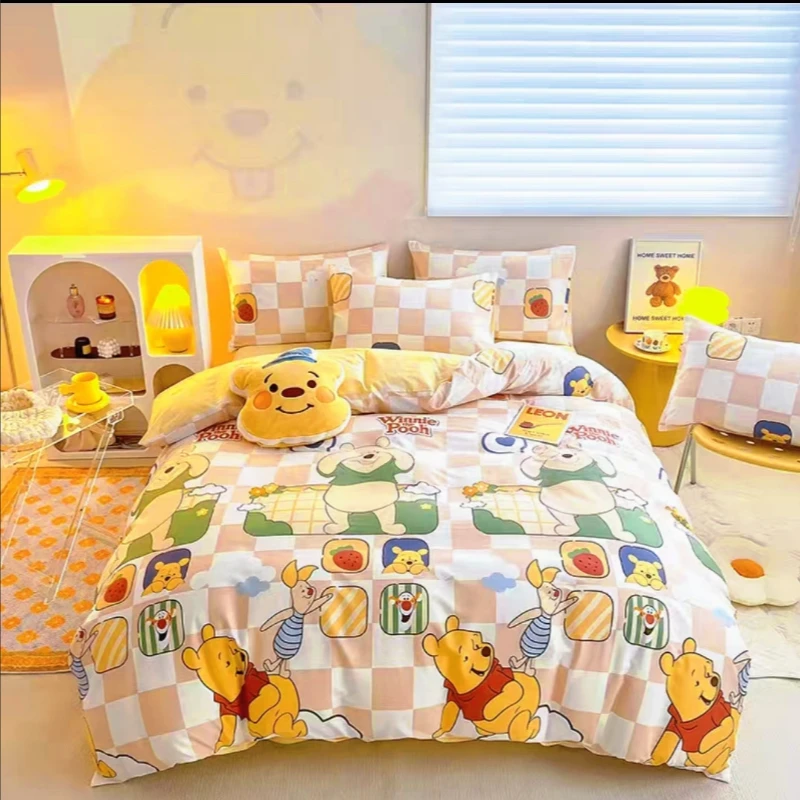 【维尼-1.5床单】全棉家用床品四件套儿童动漫卡通卧室套件A类全棉