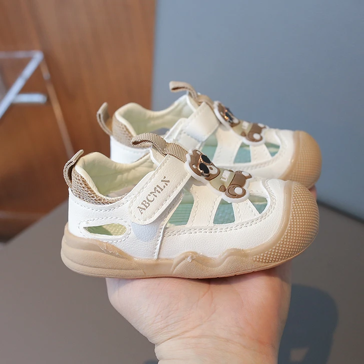 夏季男宝宝女学步鞋0一1-4岁夏天凉鞋婴幼儿男童包头透气软底鞋子