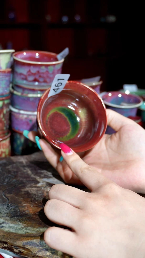 摆件 精品窑变钧瓷茶器