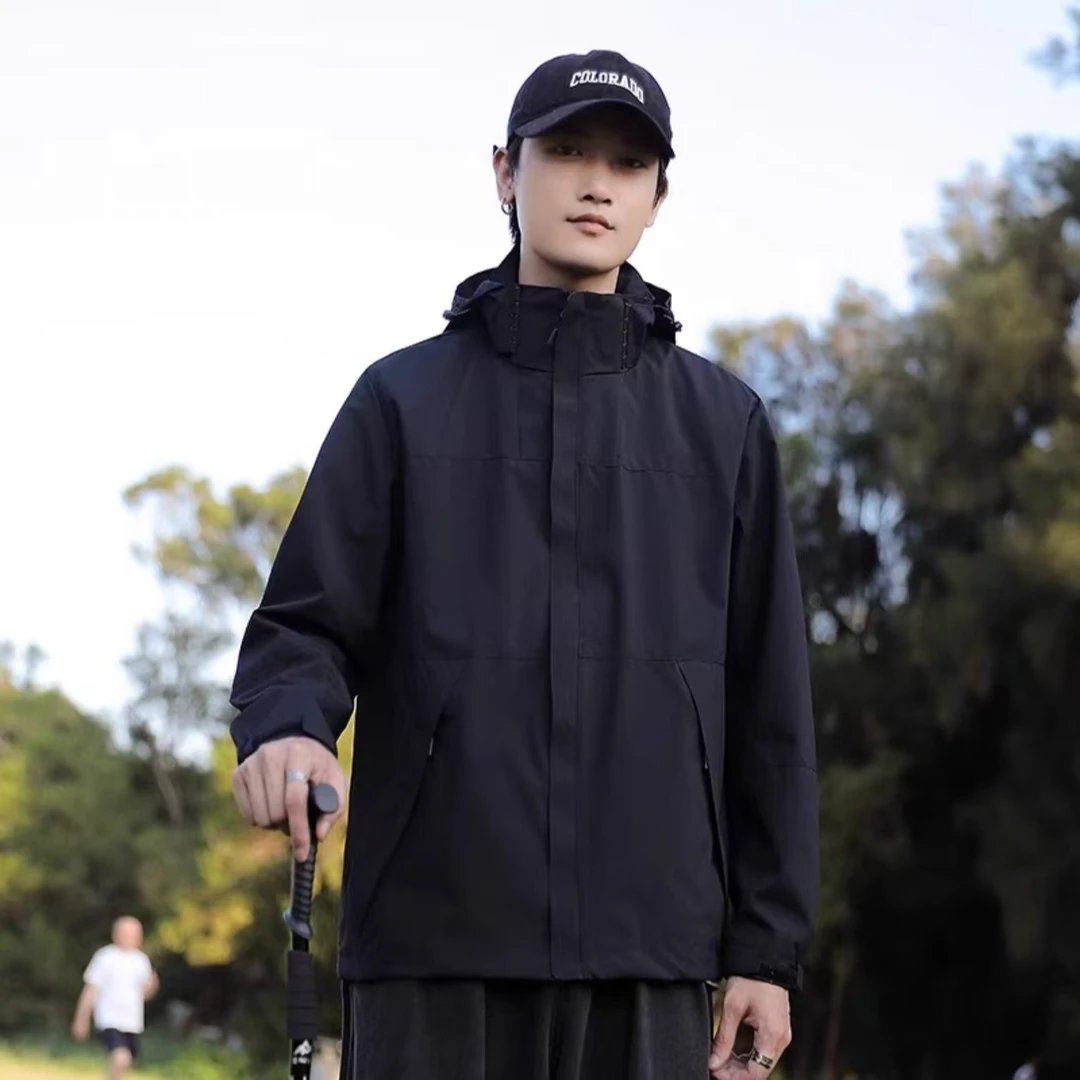 男款户外春秋冲锋衣25228