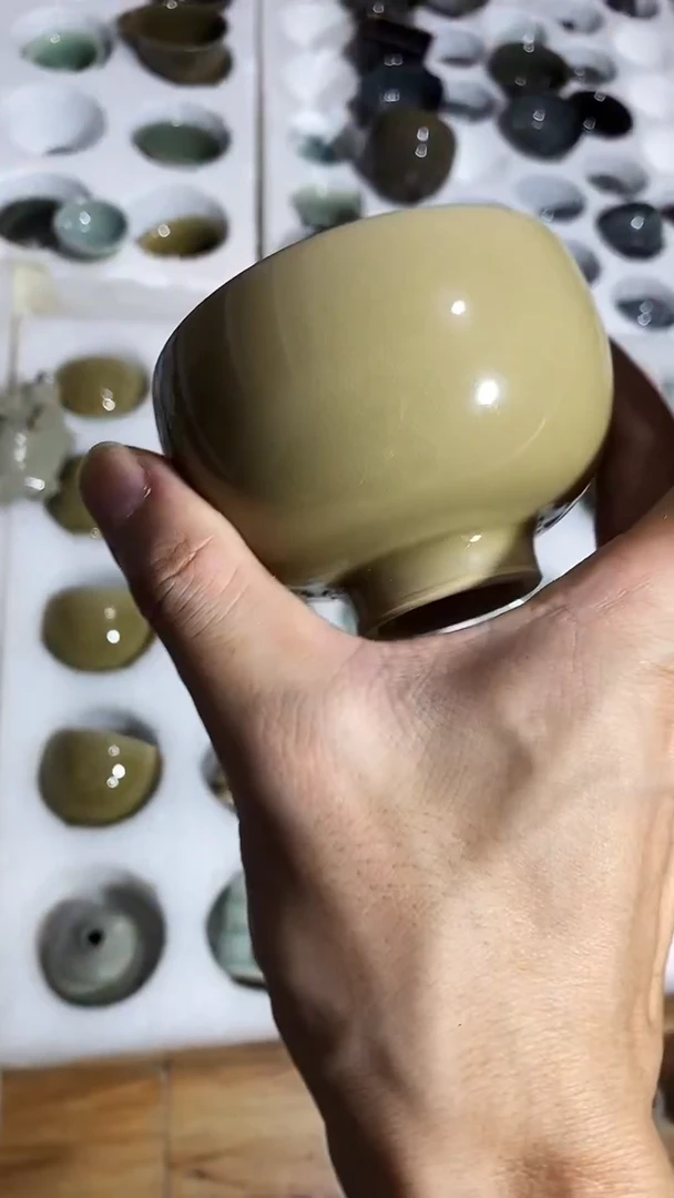 【山隐青瓷】龙窑柴烧杯子