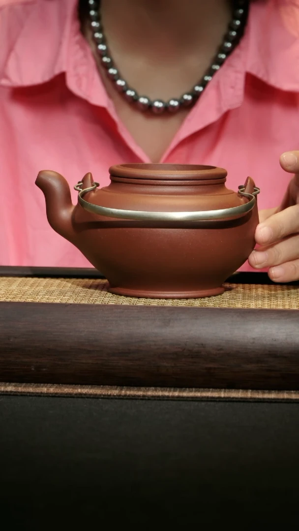 紫砂茶壶蛋包提梁500毫升