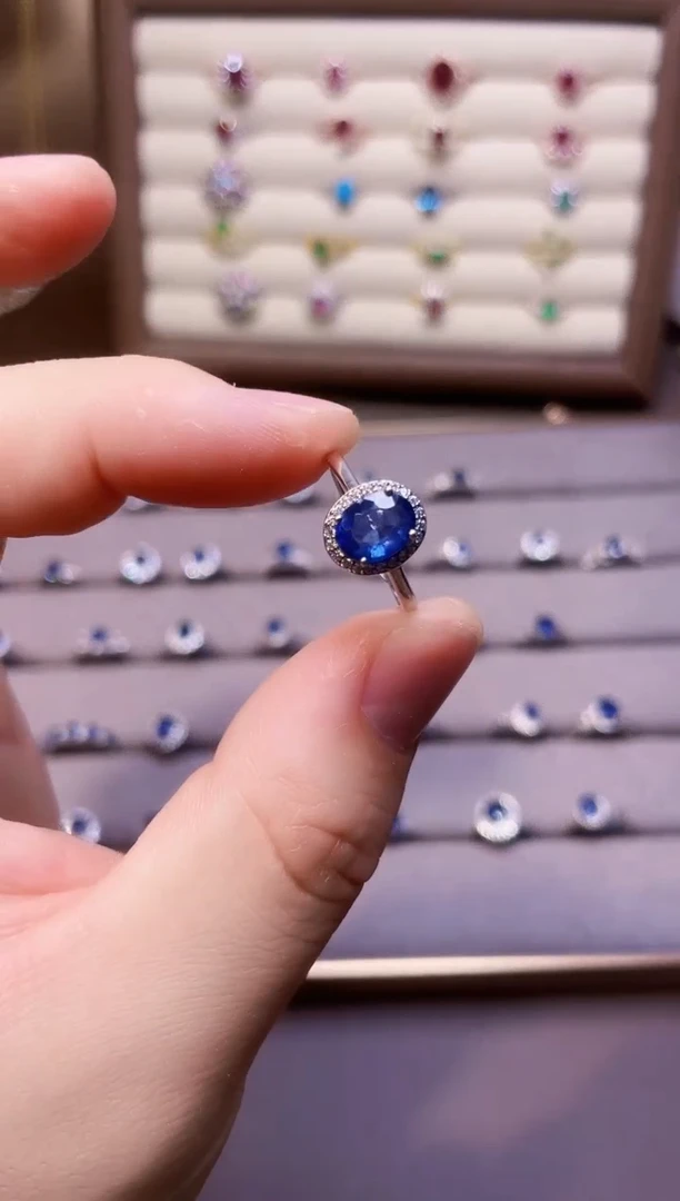 【闪购商品】蓝宝石戒指银S925镶嵌1