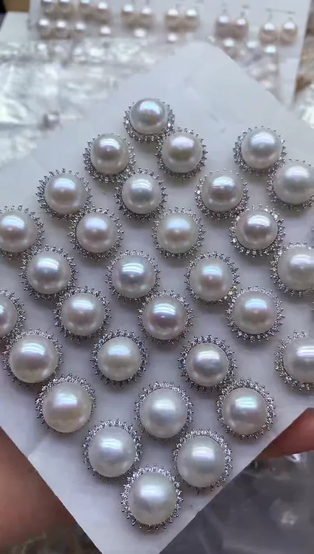 合金淡水珍珠耳饰多样性发其一，非无暇