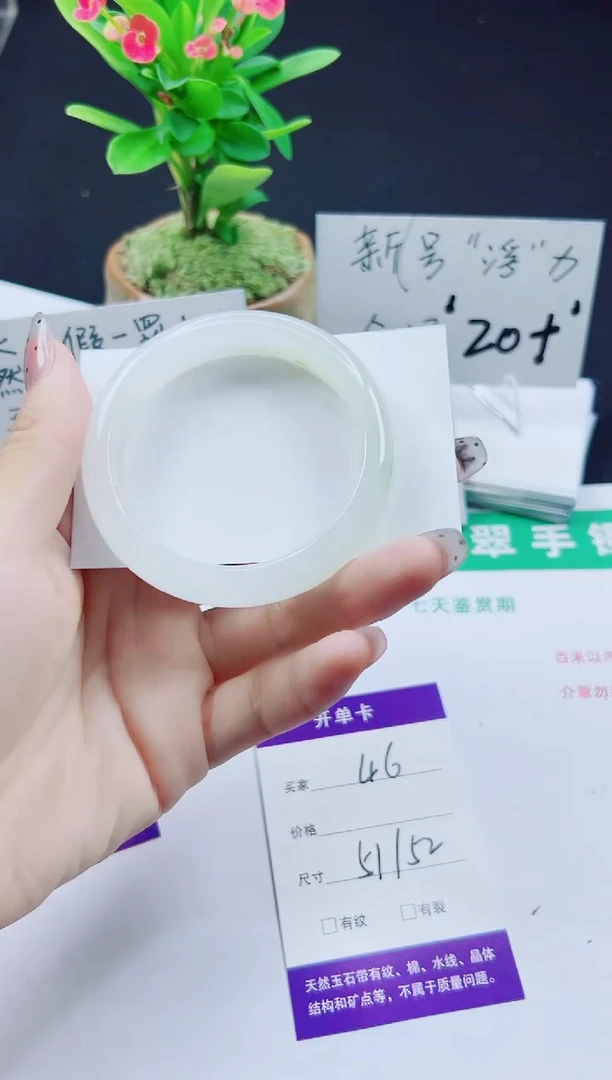 未镶嵌手镯石英质玉46-51/52