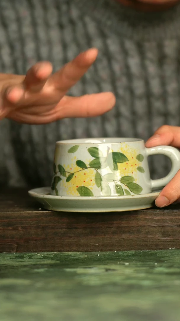 青诗集手工手绘瓷器