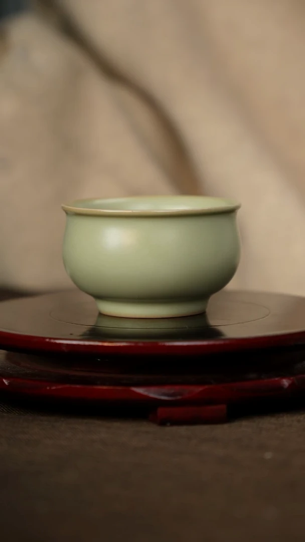 全品 粉青 福袋杯 带底款