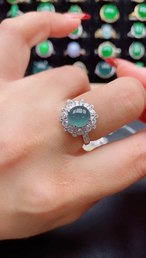 【闪购商品】翡翠戒指银S925镶嵌321321