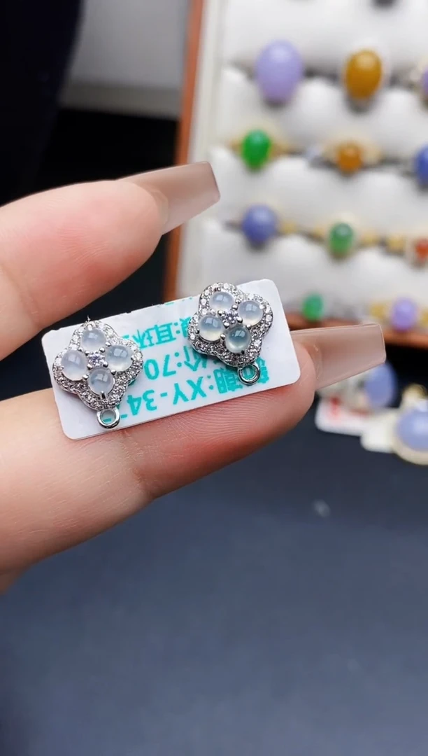 银S925镶嵌戒指翡翠0426