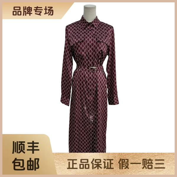妃鱼/古驰/桑蚕丝/衬衫/95新/沐九25