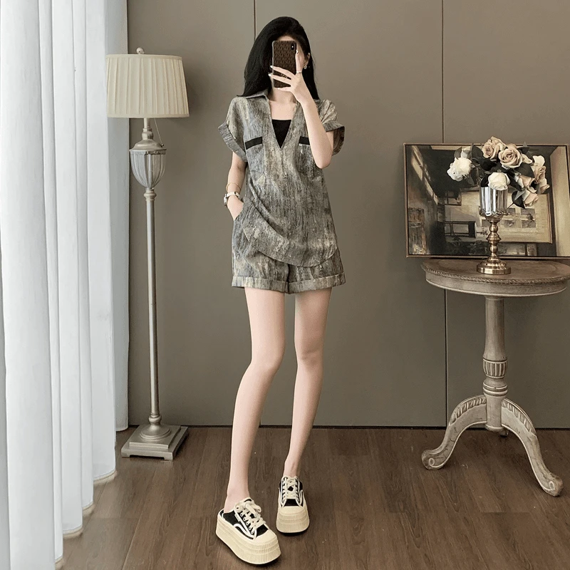 女装夏装短袖短裤套装2025新款爆款显瘦夏季洋气休闲运动两件套
