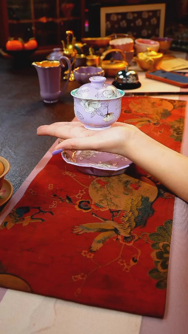 茶杯紫砂【宜景窑系列】盖碗