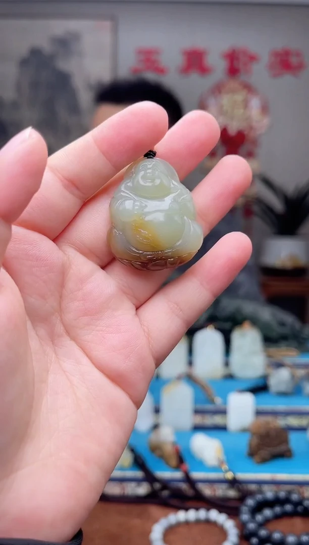 和田玉未镶嵌挂件1