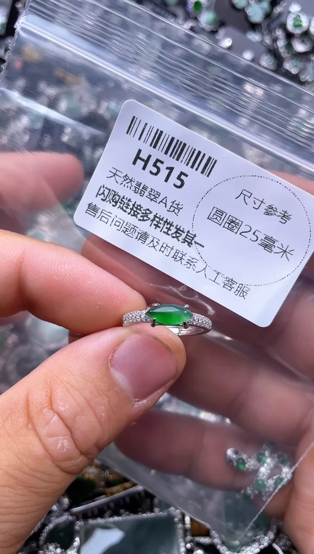 【闪购商品】翡翠颈饰未镶嵌H515戒指