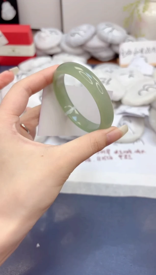 石英质玉手镯未镶嵌333-东陵玉-圈口55