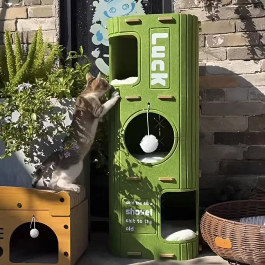 多层猫窝猫爬架夏季降温猫树一体猫咪树洞猫抓板四季猫别墅猫房子