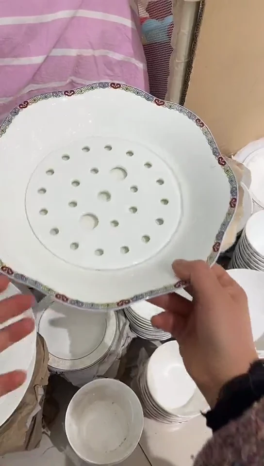 骨瓷饺子盘隆达骨瓷