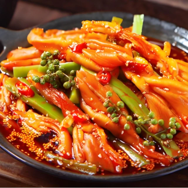 雁小卤酸辣无骨贡菜鸭掌到手2斤脱骨鸭掌脆爽过瘾500克*2罐