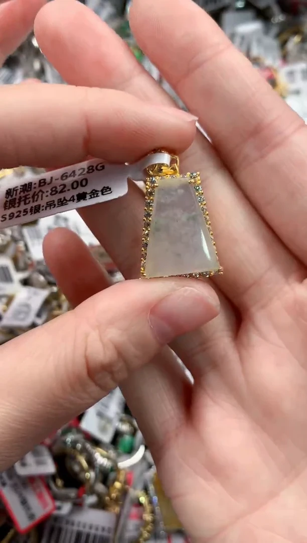银S925镶嵌戒指翡翠101010---5
