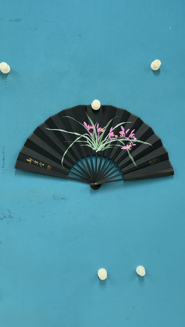 国画郭宗全-扇子-兰花扇子016