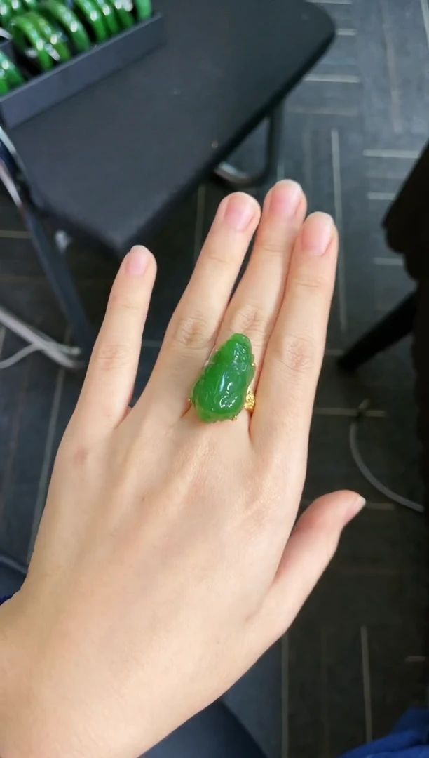 【闪购商品】和田玉戒指银S925镶嵌多样性发一