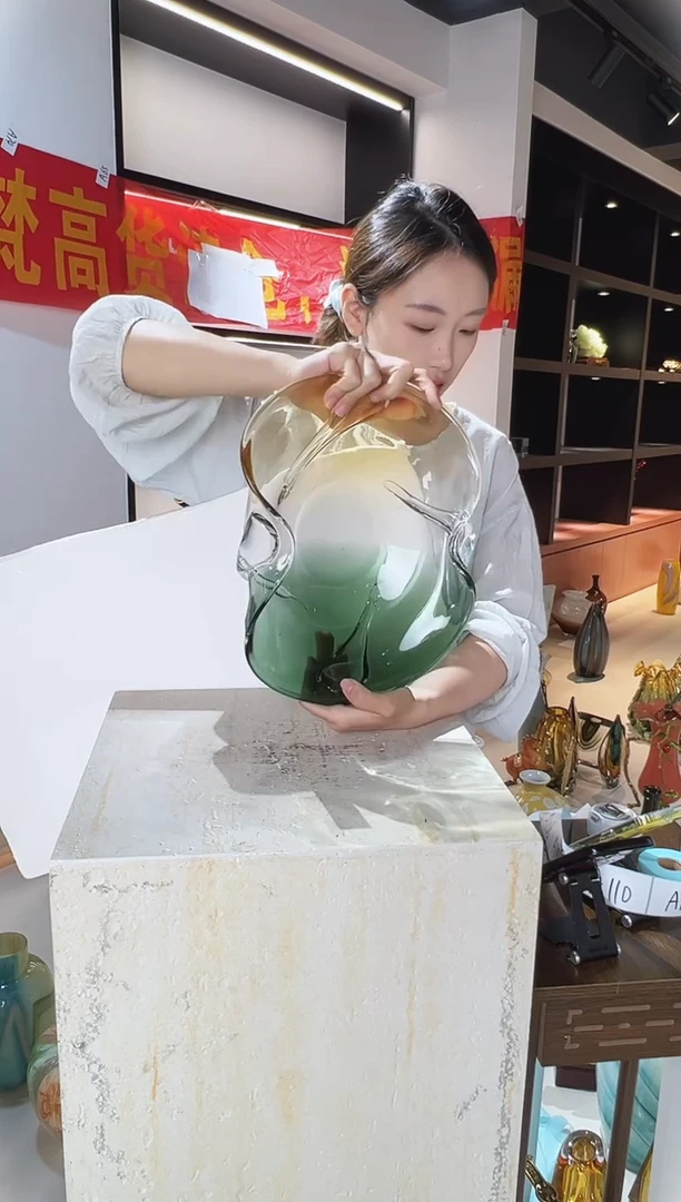 琉璃撞色果盘小号清仓A107