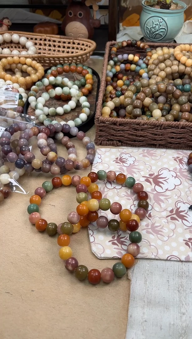 手串菩提根/象牙果a697 卡15 干磨微瑕玫瑰