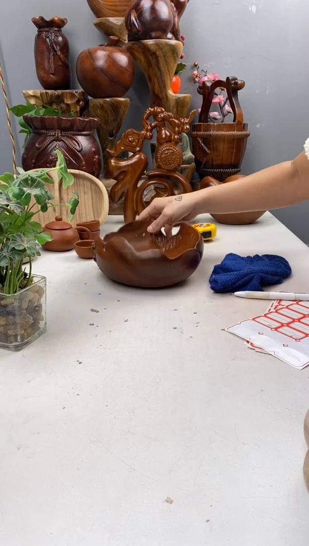 香樟木A29石榴果盆/尺寸