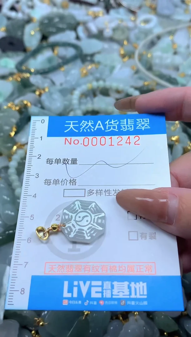 颈饰未镶嵌翡翠净货挂件-1242