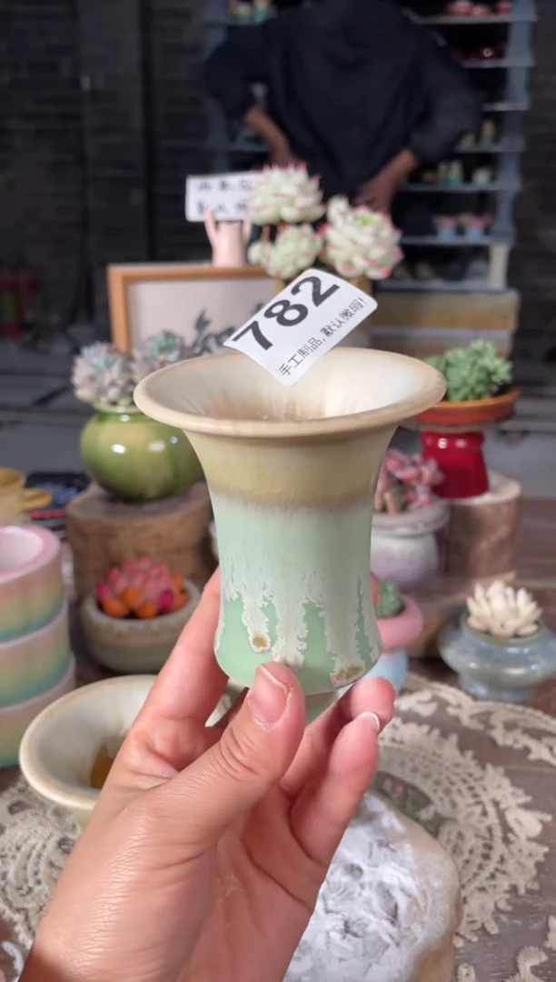 瓷片782知木小芳花盆
