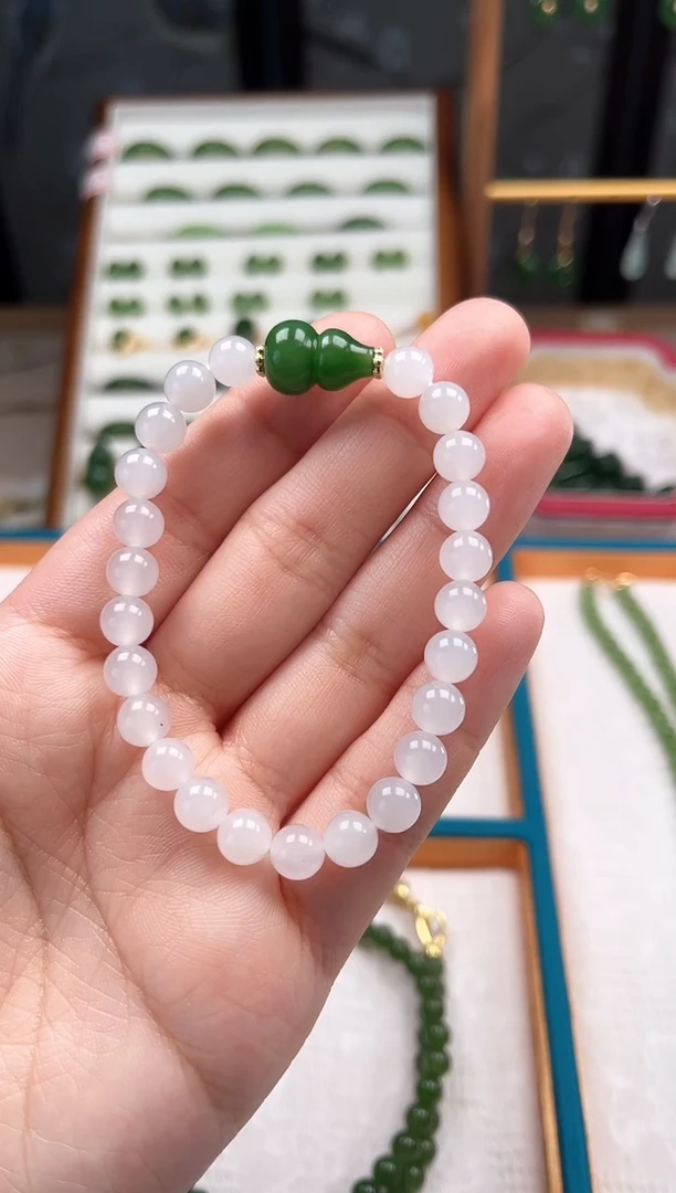 【闪购商品】和田玉手串未镶嵌7mm白玉手串