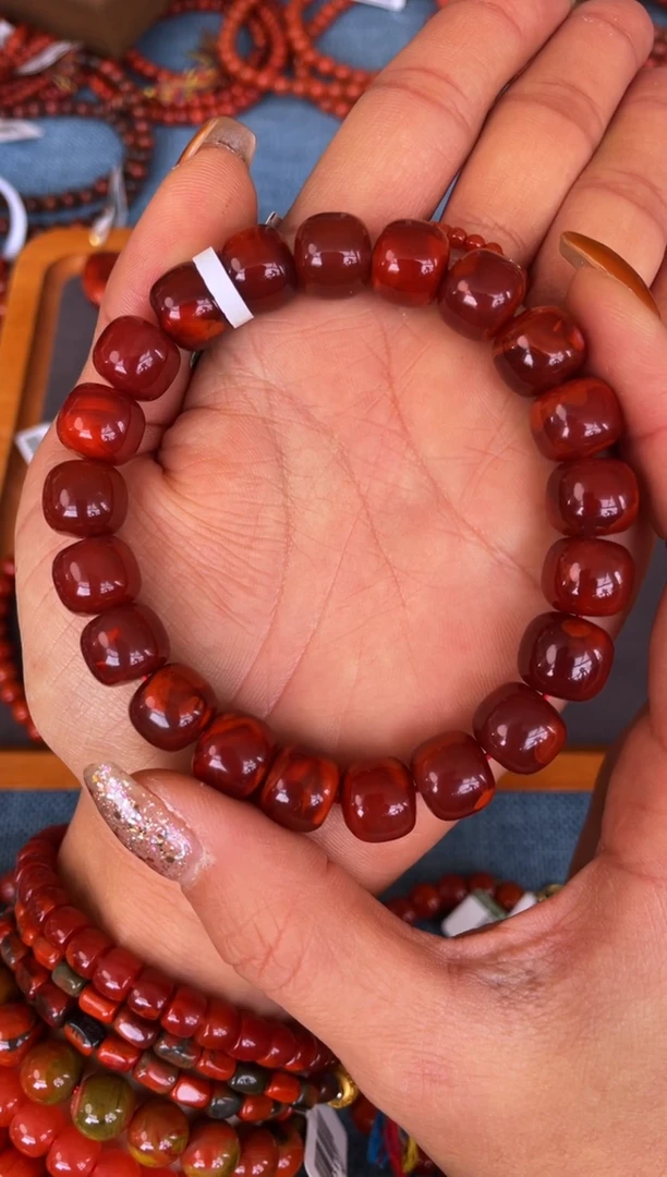 未镶嵌手串南红玛瑙N33凉山瓦西料SS级妖牛血11mm单圈