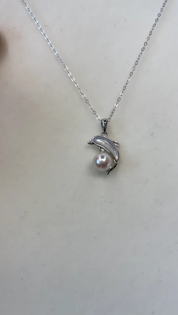 颈饰银S925镶嵌海水珍珠