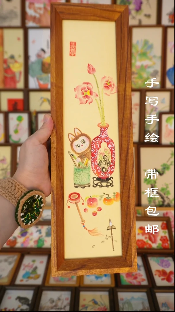 42*12实木框拉布布清供图