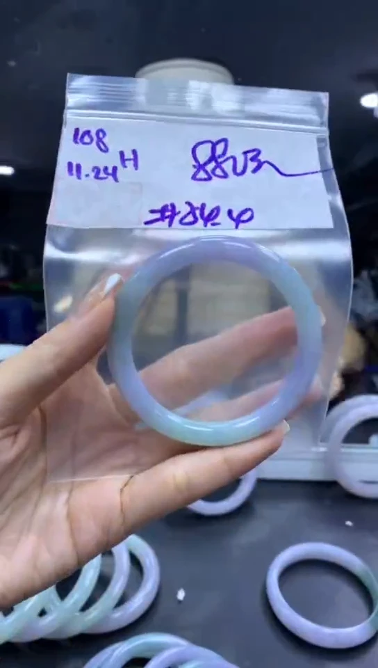 未镶嵌定制翡翠108手镯54.4+880元+拍一发一