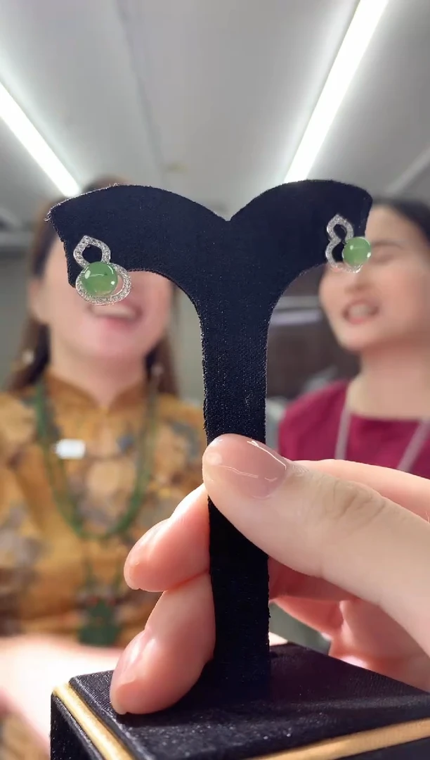 和田玉未镶嵌耳饰杨教授耳饰SL012