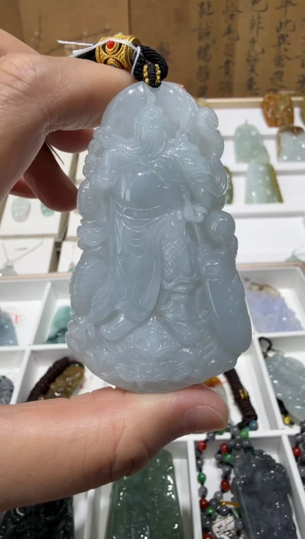 未镶嵌挂件翡翠绵****?A货翡翠多样性孤品