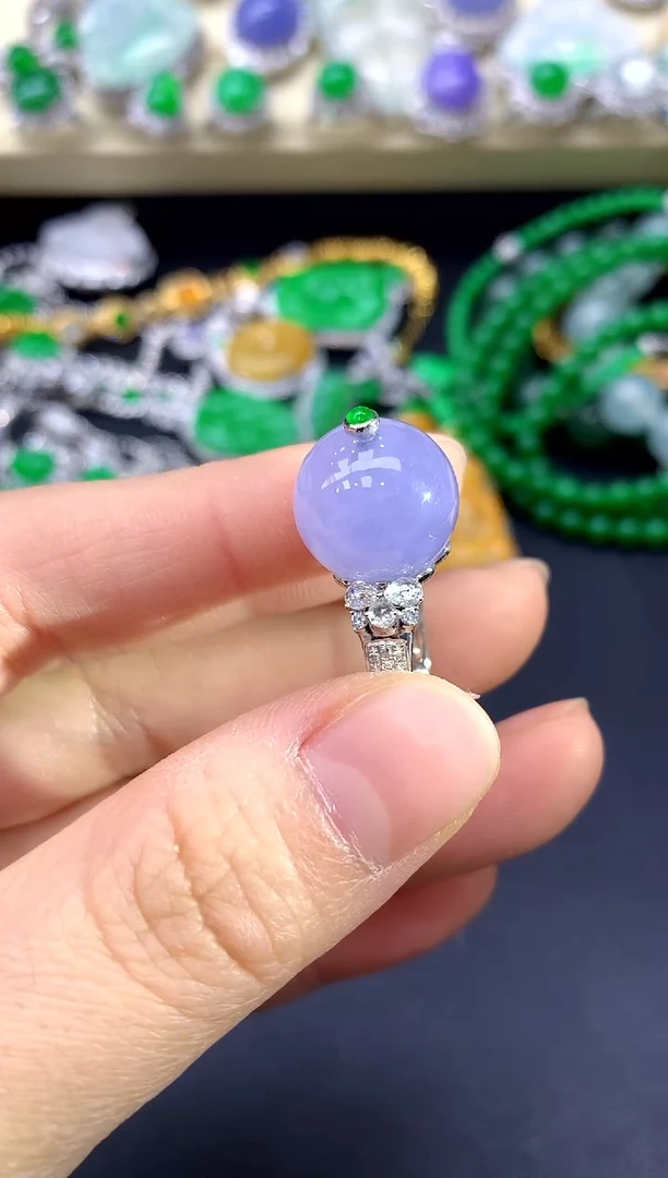 18K金镶嵌戒指翡翠431-中国好珍宝