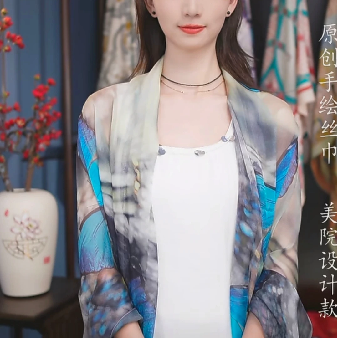 【帝妃丝绸】新款桑蚕丝真丝长巾丝巾