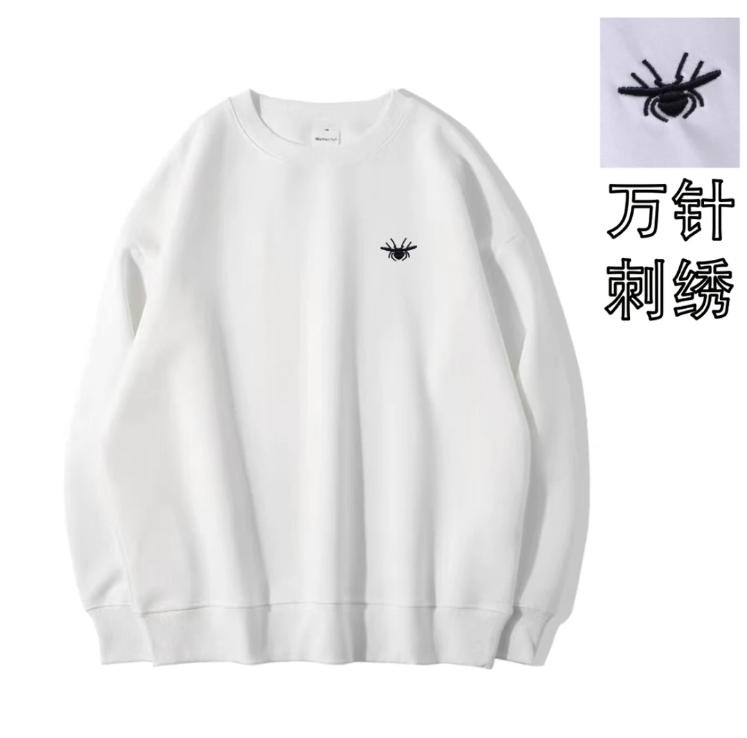 2025款时尚百搭男女同款简约时尚刺绣卫衣圆领休闲---蜘蛛