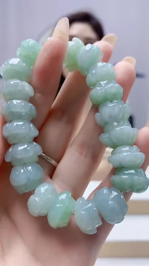 未镶嵌定制翡翠4829DD-毛货手串101